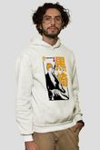Bleach Baskılı Beyaz Unisex Hoodie