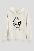Bleach Baskılı Beyaz Unisex Hoodie