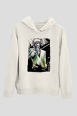 Bleach Baskılı Beyaz Unisex Hoodie