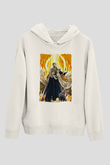 Bleach Baskılı Beyaz Unisex Hoodie