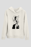 Bleach Baskılı Beyaz Unisex Hoodie