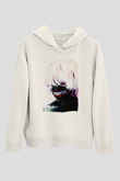 Bleach Baskılı Beyaz Unisex Hoodie