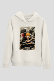 Bleach Baskılı Beyaz Unisex Hoodie