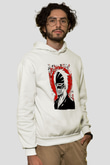 Bleach Baskılı Beyaz Unisex Hoodie