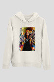 Bleach Baskılı Beyaz Unisex Hoodie