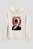 Bleach Baskılı Beyaz Unisex Hoodie