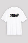 Bleach Baskılı Beyaz Unisex Oversize Tişört - Tshirt