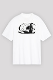 Bleach Baskılı Beyaz Unisex Oversize Tişört - Tshirt