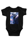 Bleach Baskılı Unisex Siyah Bebek Body - Zıbın