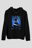 Bleach Baskılı Unisex Siyah Hoodie