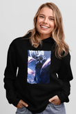 Bleach Baskılı Unisex Siyah Hoodie