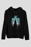 Bleach Baskılı Unisex Siyah Hoodie