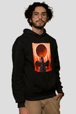 Bleach Baskılı Unisex Siyah Hoodie