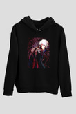 Bleach Baskılı Unisex Siyah Hoodie