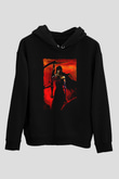 Bleach Baskılı Unisex Siyah Hoodie
