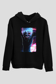 Bleach Baskılı Unisex Siyah Hoodie