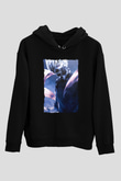Bleach Baskılı Unisex Siyah Hoodie