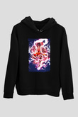 Bleach Baskılı Unisex Siyah Hoodie