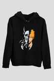 Bleach Baskılı Unisex Siyah Hoodie