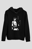 Bleach Baskılı Unisex Siyah Hoodie