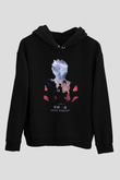 Bleach Baskılı Unisex Siyah Hoodie
