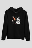Bleach Baskılı Unisex Siyah Hoodie