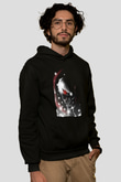Bleach Baskılı Unisex Siyah Hoodie