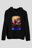 Bleach Baskılı Unisex Siyah Hoodie