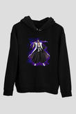 Bleach Baskılı Unisex Siyah Hoodie