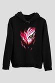 Bleach Baskılı Unisex Siyah Hoodie