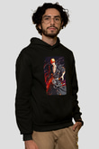 Bleach Baskılı Unisex Siyah Hoodie