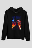 Bleach Baskılı Unisex Siyah Hoodie