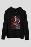 Bleach Baskılı Unisex Siyah Hoodie