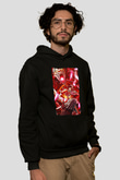 Bleach Baskılı Unisex Siyah Hoodie