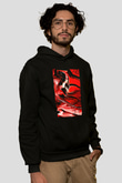 Bleach Baskılı Unisex Siyah Hoodie
