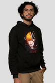 Bleach Baskılı Unisex Siyah Hoodie