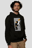 Bleach Baskılı Unisex Siyah Hoodie