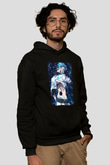 Bleach Baskılı Unisex Siyah Hoodie