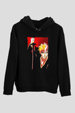 Bleach Baskılı Unisex Siyah Hoodie