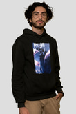 Bleach Baskılı Unisex Siyah Hoodie