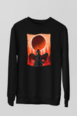 Bleach Baskılı Unisex Siyah Sweatshirt