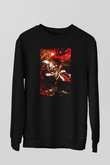 Bleach Baskılı Unisex Siyah Sweatshirt