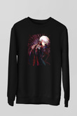 Bleach Baskılı Unisex Siyah Sweatshirt