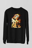 Bleach Baskılı Unisex Siyah Sweatshirt