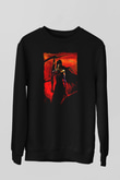 Bleach Baskılı Unisex Siyah Sweatshirt