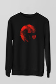 Bleach Baskılı Unisex Siyah Sweatshirt