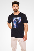 Bleach Baskılı Unisex Siyah Tişört - Tshirt
