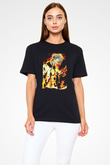 Bleach Baskılı Unisex Siyah Tişört - Tshirt