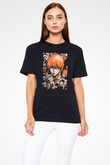 Bleach Baskılı Unisex Siyah Tişört - Tshirt