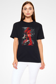 Bleach Baskılı Unisex Siyah Tişört - Tshirt